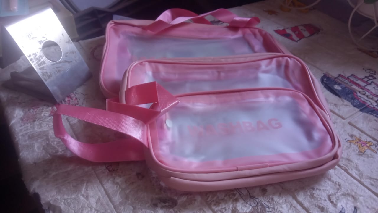 Cosmetic Pouch, Make up Bag for Home & Travel, Toiletry Bag for Cosmetics, Brushes, Accessories Set of 3 Small, Medium & Big - Wash Bag Cosmetic Pouch, Make up Bag for Home & Travel, Toiletry Bag for Cosmetics, Brushes, Accessories Set of 3 Small, Medium & Big - Wash Bag